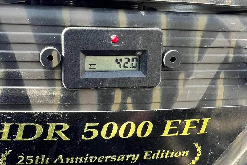 Slide: The Image of Prodigy 1751 HDR 5000 EFI 25th Anniversary Edition, digital display showing 42.0 hours. - 5