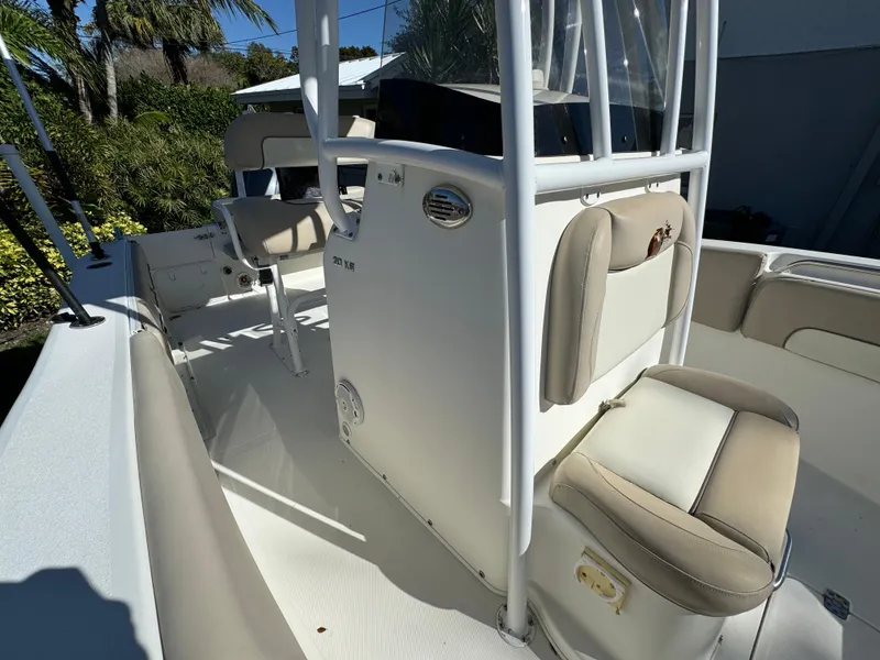 Slide: The Image of 2017 NauticStar 20 XS Offshore boat interior with seating and console. - 18