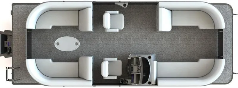 Slide: The Image of 2024 Sylvan Mirage 8524 LZ pontoon boat interior layout, top view. - 7