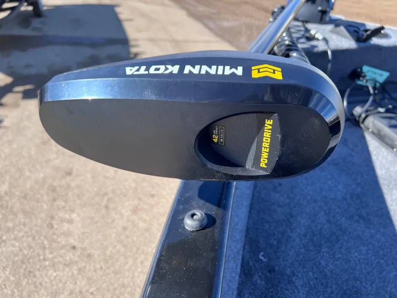 Slide: The Image of Minn Kota PowerDrive motor on 2024 Tracker Pro Guide V-16 SC boat. - 12
