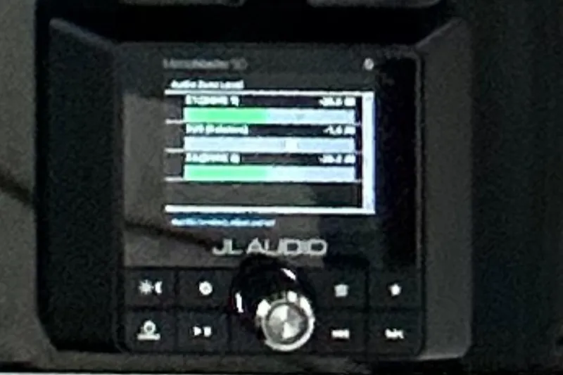 Slide: The Image of JL Audio system on 2021 Sea Hunt Ultra 229 boat. - 6