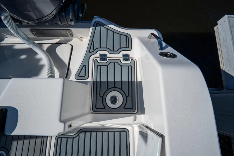 Slide: The Image of 2022 Tidewater 292CC Adventure boat deck with non-slip surface. - 9