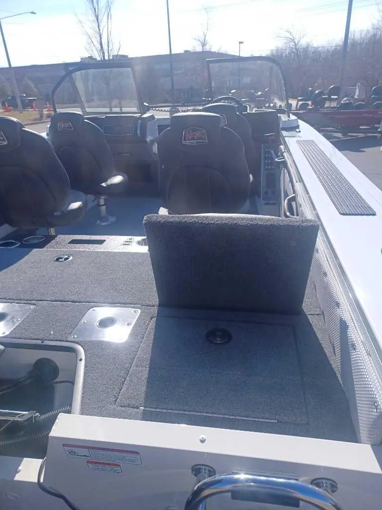Slide: The Image of 2024 Ranger VX1988 WT boat interior with seating and storage compartments. - 3