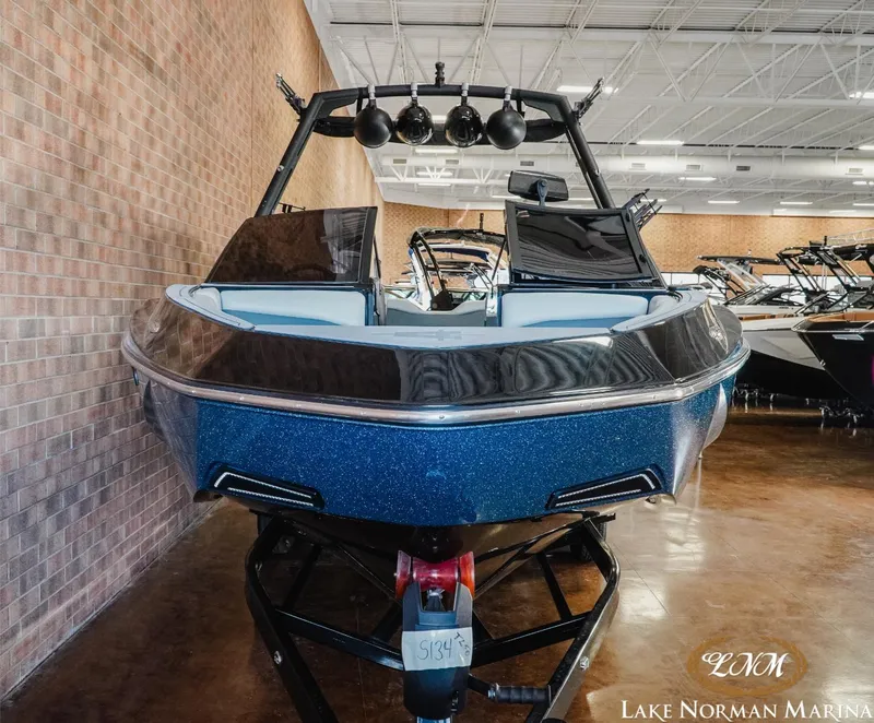 Slide: The Image of 2022 Axis T250 boat displayed at Lake Norman Marina. - 5