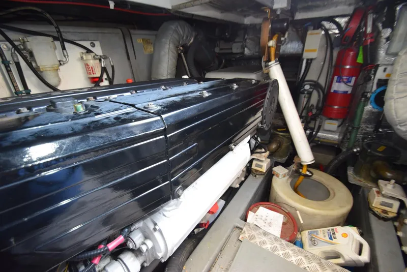 Slide: The Image of Engine room of a 2005 Sunseeker Manhattan 50 yacht. - 26
