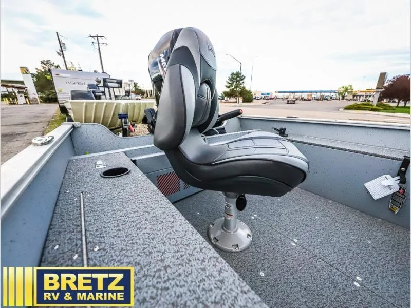 Slide: The Image of 2024 Fury 1400 Tiller boat interior with seat at Bretz RV & Marine. - 8