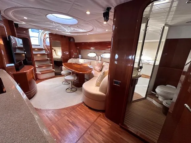 Slide: The Image of Luxurious interior of 2006 Princess 58v yacht with elegant wood finishes and modern amenities. - 40