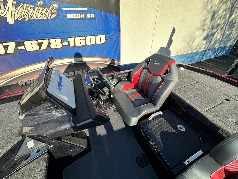 Slide: The Image of 2024 Ranger Z521R Ranger Cup boat interior with advanced dashboard and seating. - 12