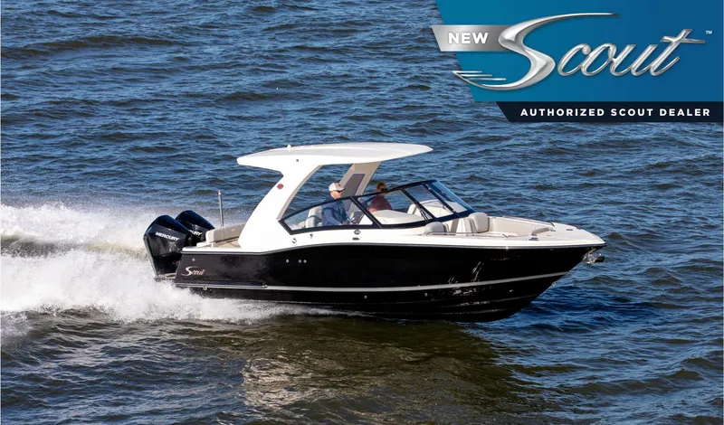 The Image of 2025 Scout 277 Dorado boat cruising on open water, featuring sleek design and powerful engine. - 0