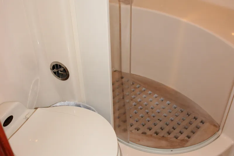 Slide: The Image of Bathroom with shower in 2002 Sea Ray 480 Motor Yacht. - 44