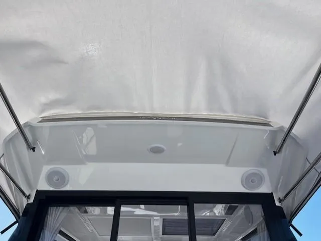 Slide: The Image of 2024 Jeanneau NC Weekender 895 boat canopy and roof detail. - 7