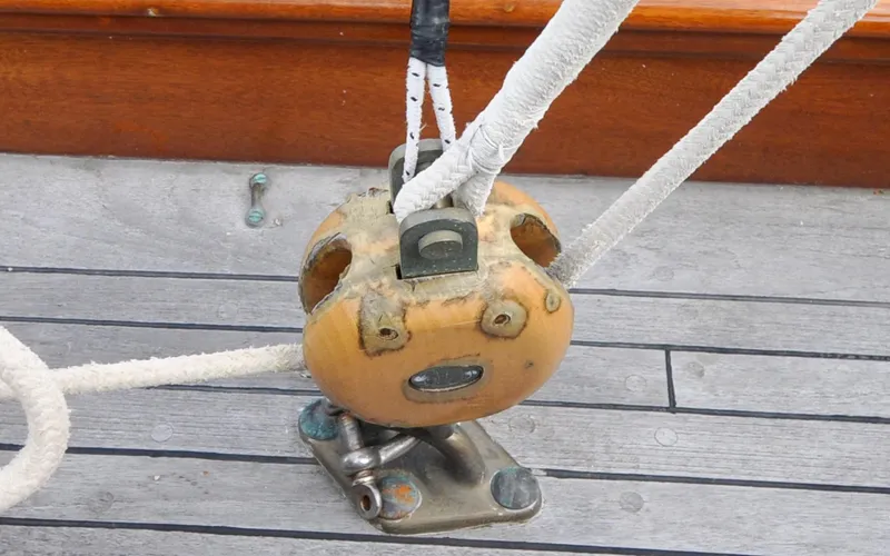 Slide: The Image of Custom Eldredge-McInnis 47 Cutter - Prowess - Cockpit - Port Turning Block - 12