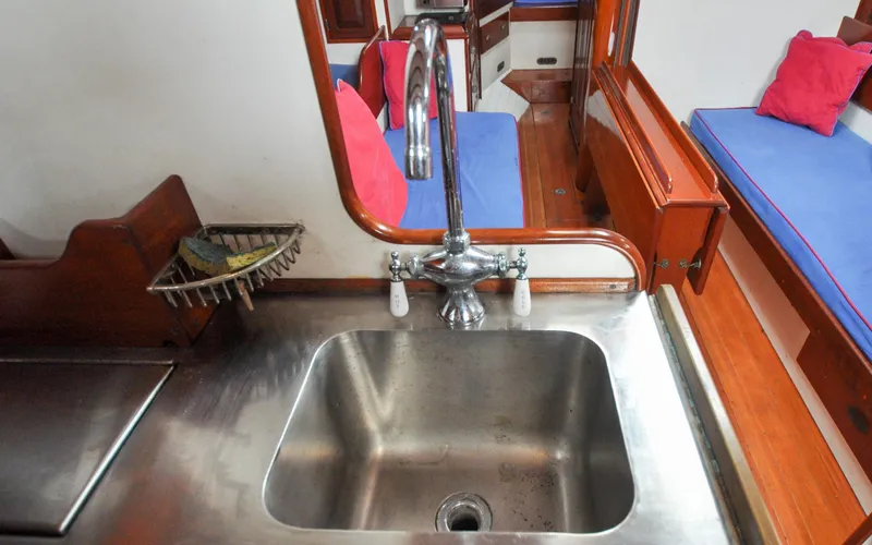 Slide: The Image of Custom Eldredge-McInnis 47 Cutter - Prowess - Galley - Sink - 121