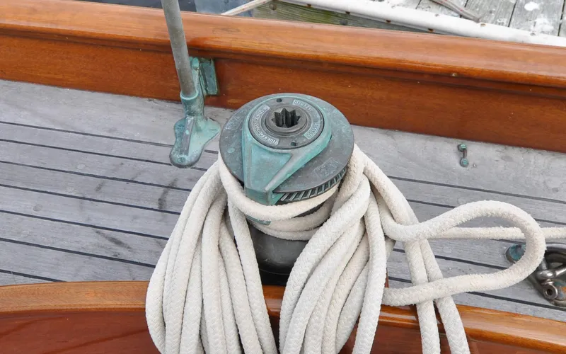 Slide: The Image of Custom Eldredge-McInnis 47 Cutter - Prowess - Cockpit - Port Winch - 13