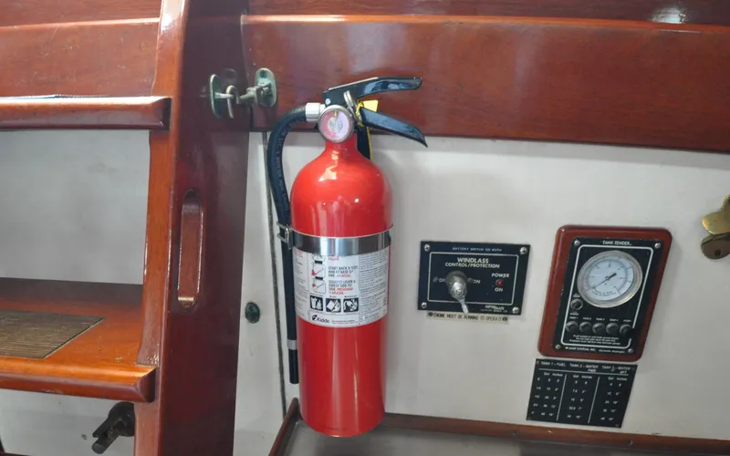 Slide: The Image of Custom Eldredge-McInnis 47 Cutter - Prowess - Galley - Fire Extinguisher - 130
