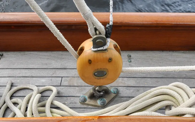 Slide: The Image of Custom Eldredge-McInnis 47 Cutter - Prowess - Starboard Turning Block - 23