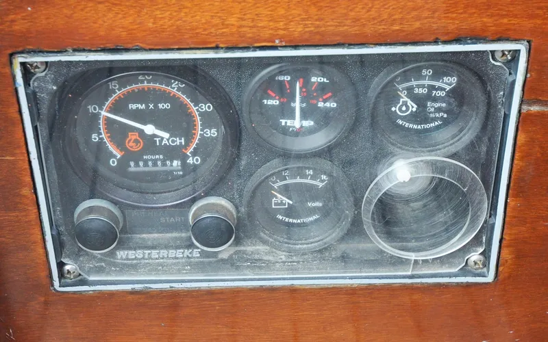 Slide: The Image of Custom Eldredge-McInnis 47 Cutter - Prowess - Cockpit - Engine Panel - 26