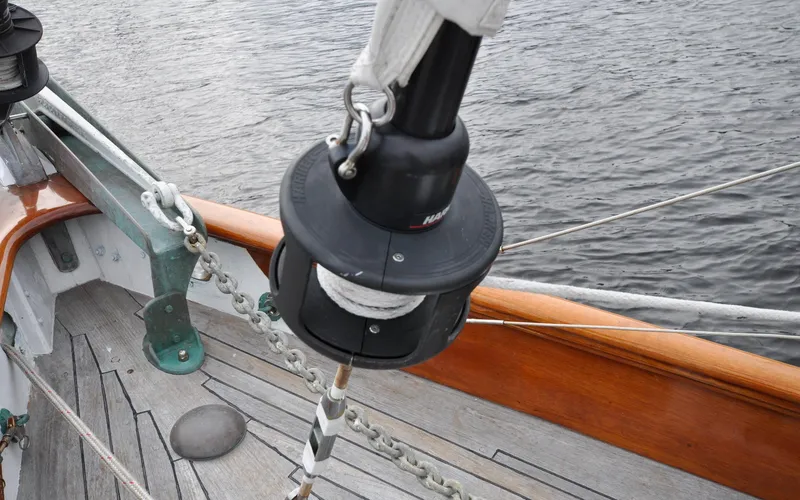 Slide: The Image of Custom Eldredge-McInnis 47 Cutter - Prowess - Fore Deck - Stay Sail Furler - 58