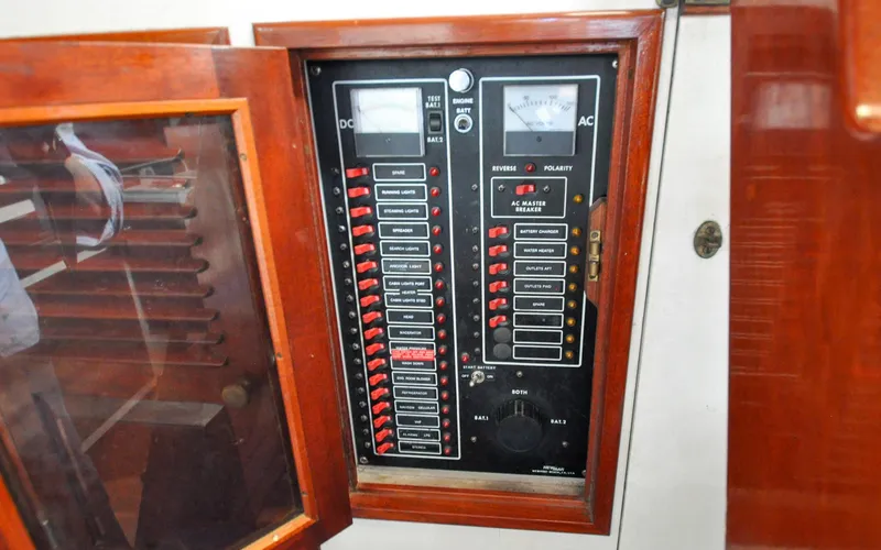 Slide: The Image of Custom Eldredge-McInnis 47 Cutter - Prowess - Dinette - Electical Panel - 78