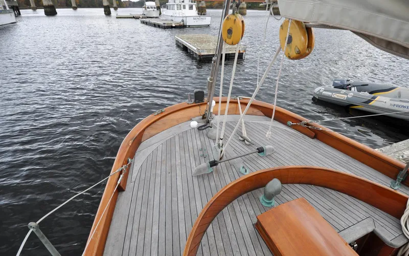 Slide: The Image of Custom Eldredge-McInnis 47 Cutter - Prowess - Aft Deck - 8