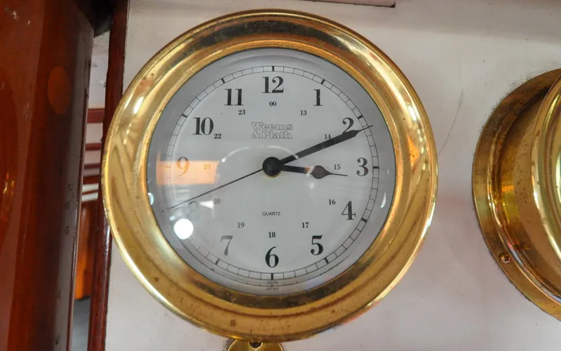 Slide: The Image of Custom Eldredge-McInnis 47 Cutter - Prowess - Salon - Ships Clock - 92