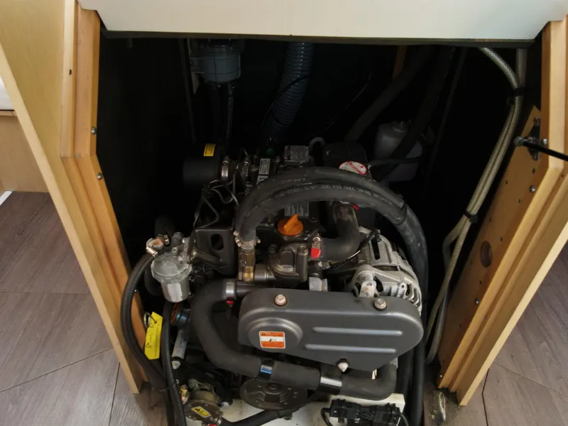 Slide: The Image of Engine compartment of a 2016 Beneteau Oceanis 35.1 sailboat. - 15
