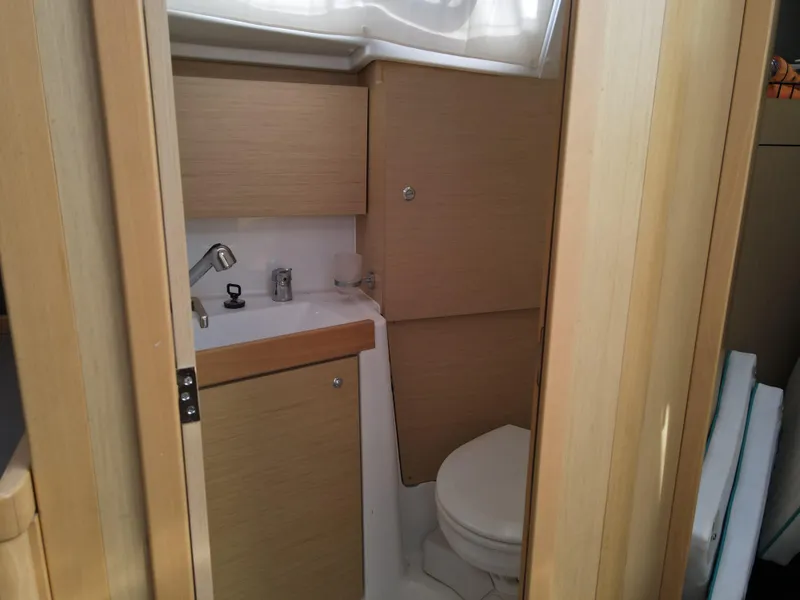 Slide: The Image of 2016 Beneteau Oceanis 35.1 bathroom with sink and toilet - 20
