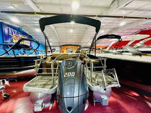 Slide: The Image of 2024 Godfrey Pontoons Monaco 235 SFL GTP 27 In. Center Tube Package in showroom. - 5