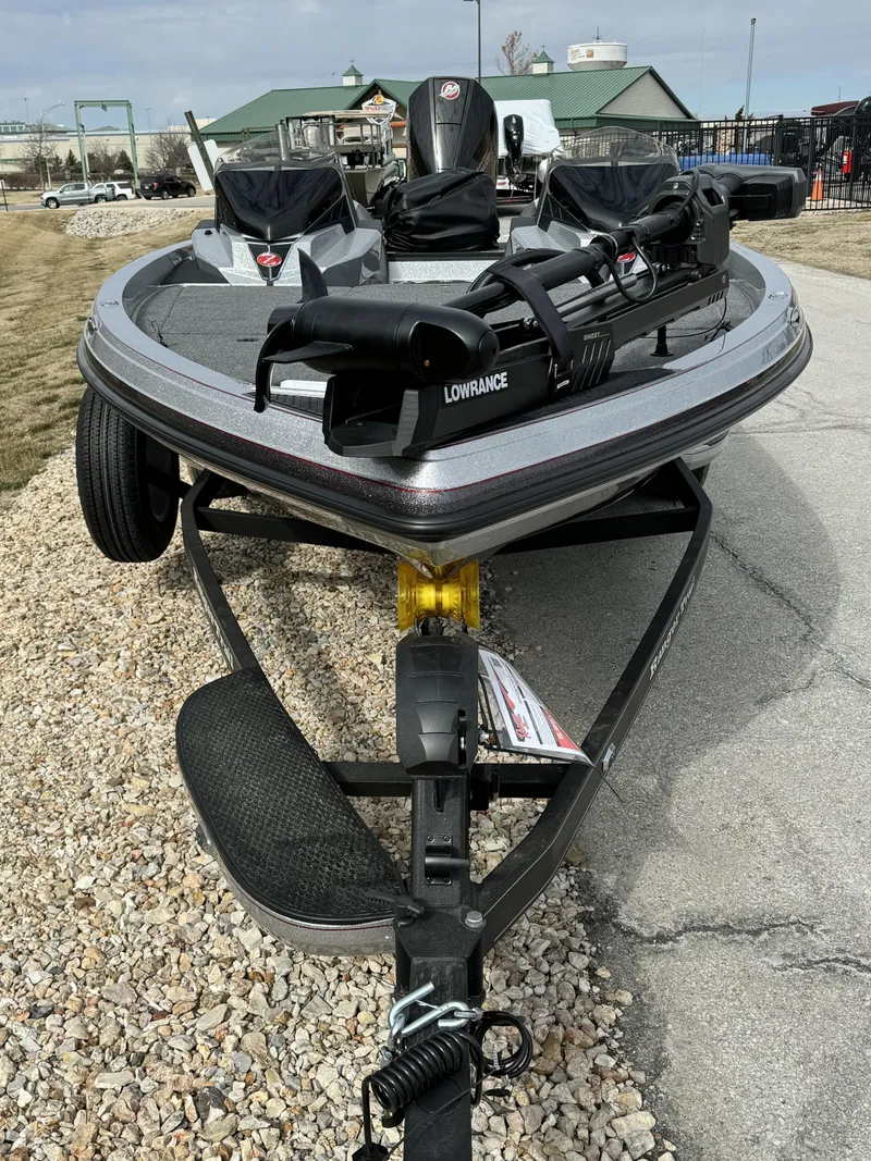 Slide: The Image of 2024 Ranger Z518 Ranger Cup Equipped fishing boat on a trailer. - 2