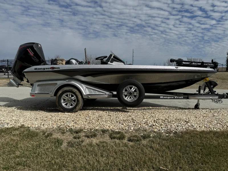 Slide: The Image of 2024 Ranger Z518 Ranger Cup Equipped fishing boat on trailer. - 4