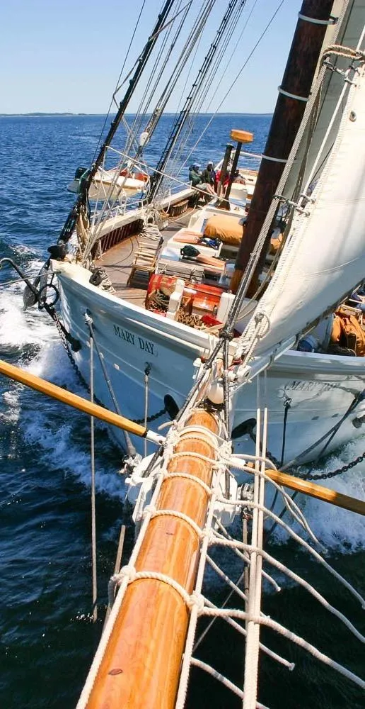 Slide: The Image of 1962 Gamage Coastal Gaff Rigged Schooner sailing on open sea. - 7
