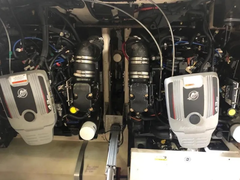 Slide: The Image of 2012 Regal 3060 Express Cruiser engine compartment view. - 8