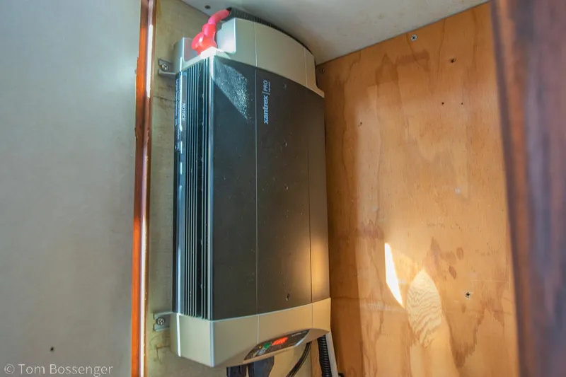 Slide: The Image of Battery charger installed in a 1976 Bertram 35 Convertible boat. - 24