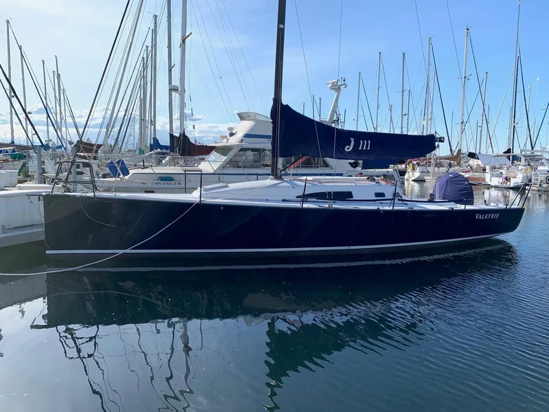 The Image of 2011 J Boats J/111 sailboat docked in marina. - 0