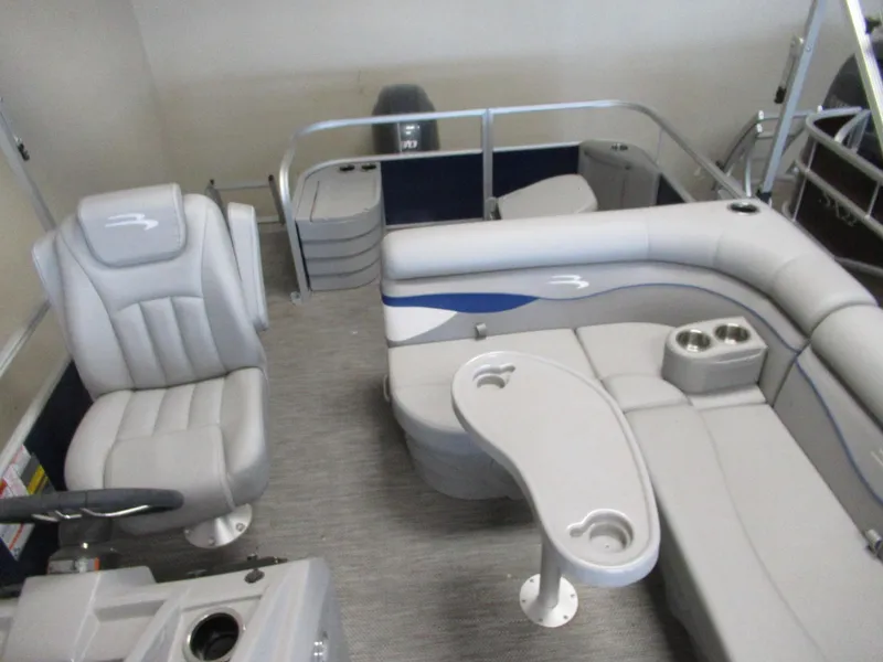 Slide: The Image of 2024 Bennington 20 SVF boat interior with seating and table. - 4