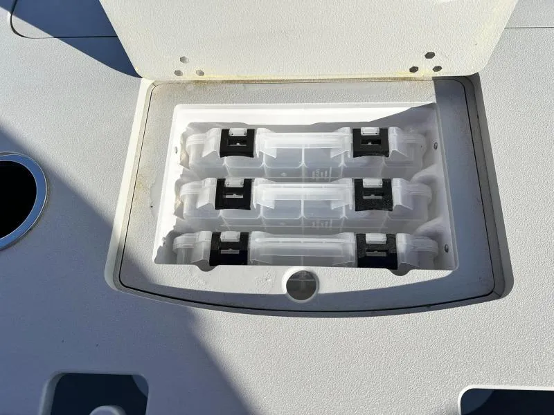 Slide: The Image of Storage compartment on a 2023 Starcraft CX 23 FD boat. - 9
