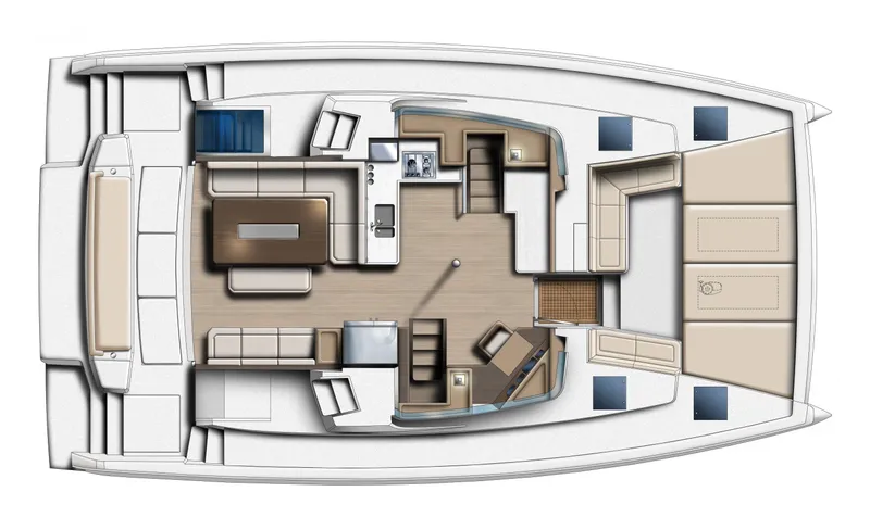 Slide: The Image of Floor plan of 2025 Bali 4.6 catamaran, featuring spacious interior layout and modern amenities. - 6