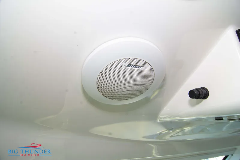 Slide: The Image of Bose speaker on 2010 Sea Ray 540 Sundancer yacht, white interior detail. - 24