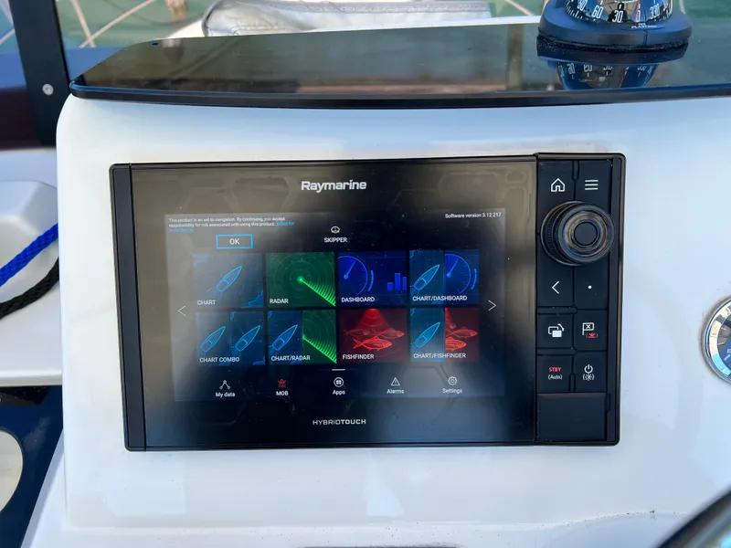 Slide: The Image of Raymarine navigation system on 2021 Beneteau Swift Trawler 35. - 45