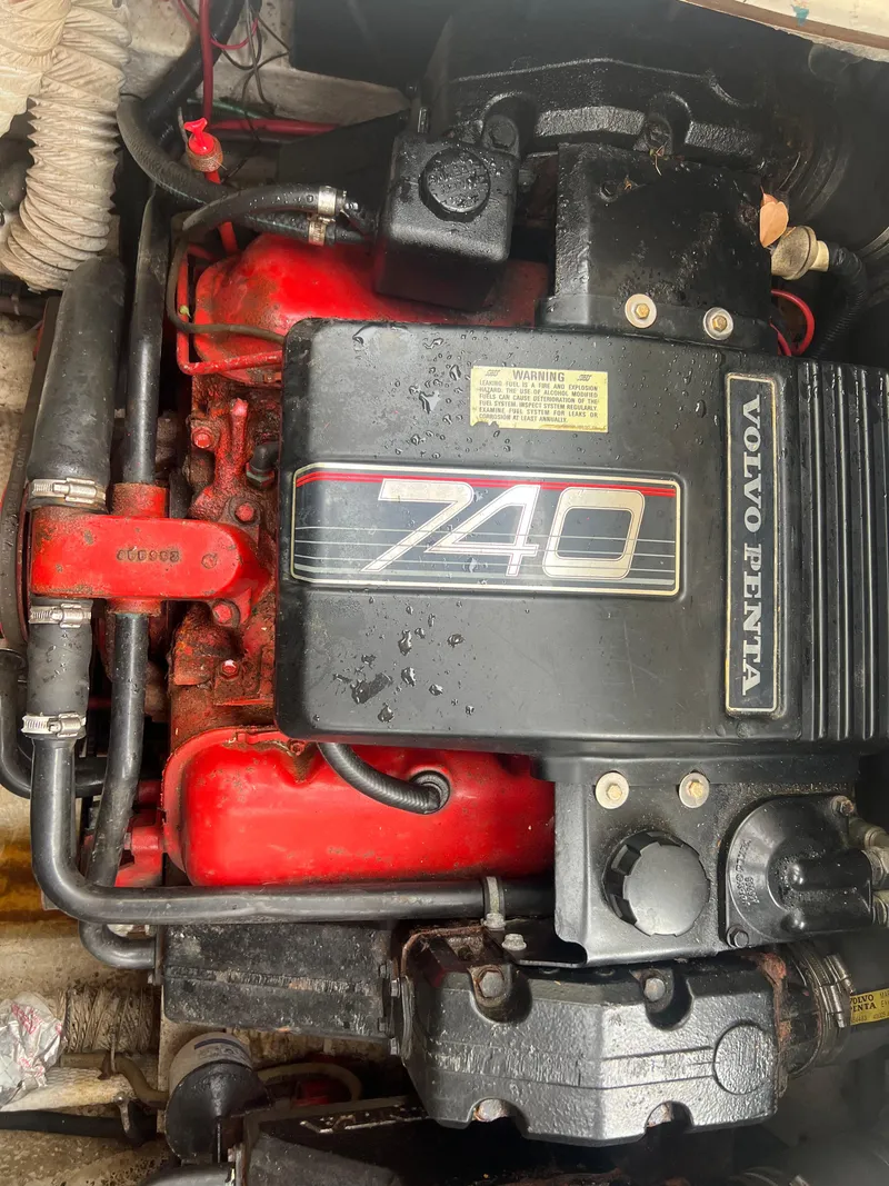 Slide: The Image of Volvo Penta 740 engine in a 1991 Cruisers Yachts Rouge 33. - 37