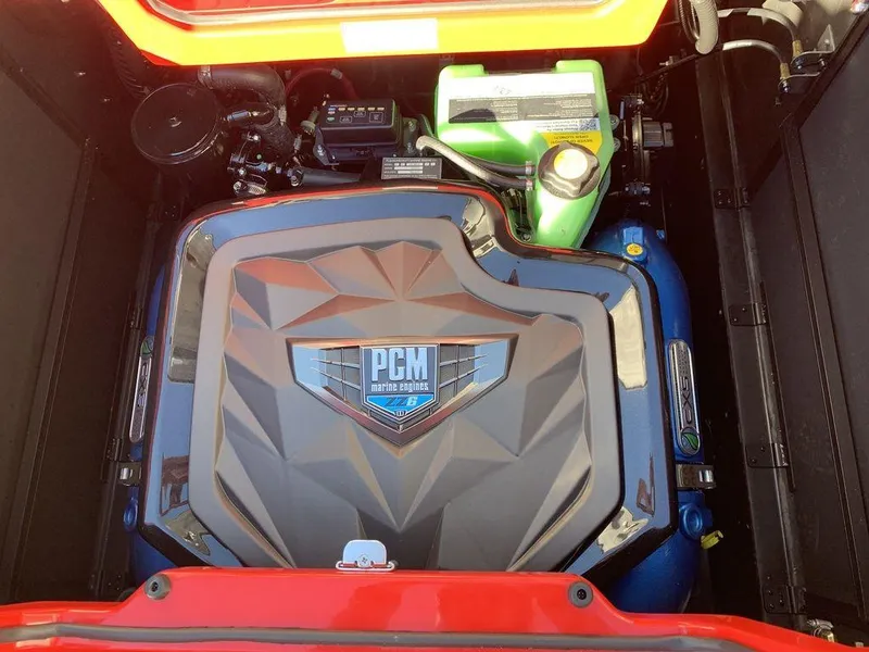 Slide: The Image of 2024 Nautique Super Air Nautique G23 PCM marine engine close-up. - 6