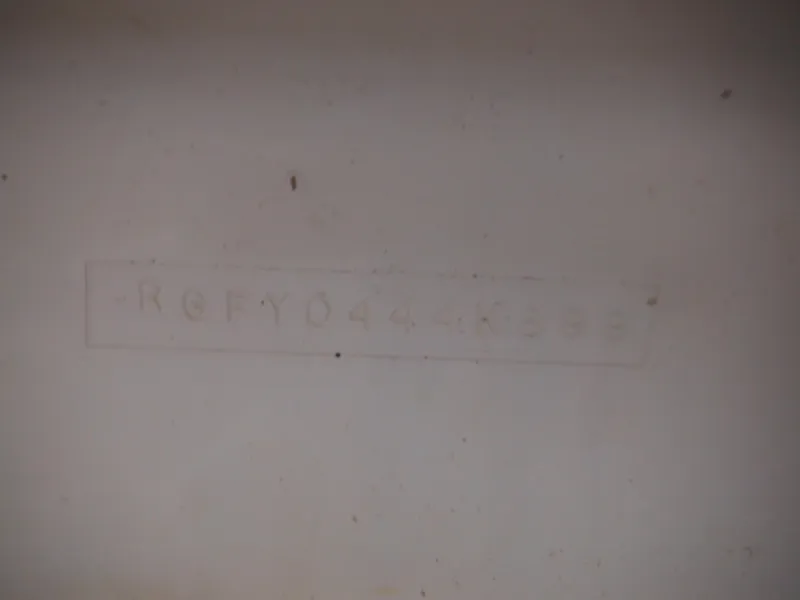 Slide: The Image of Hull identification number on a 1999 Monterey 262 Cruiser boat. - 10