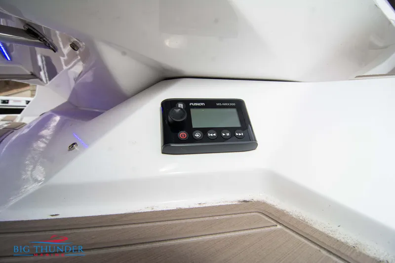 Slide: The Image of 2024 Monterey 278 SS boat with Fusion MS-RA205 stereo system. - 22
