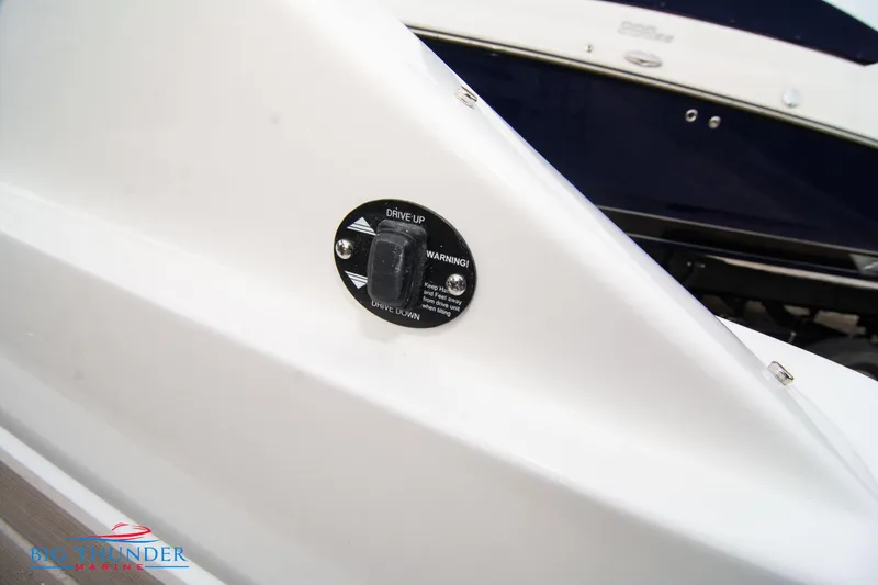 Slide: The Image of Close-up of 2024 Monterey 278 SS boat control switch. - 23