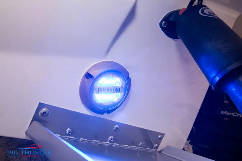 Slide: The Image of 2024 Monterey 278 SS boat with blue underwater LED light. - 8