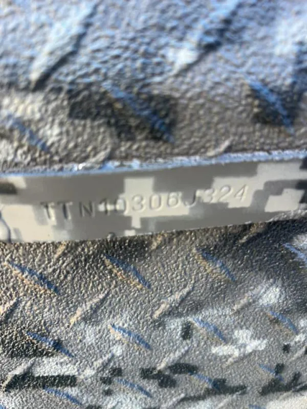 Slide: The Image of Close-up of 2024 Havoc Boats 1756 FRRSCST serial number on textured surface. - 9