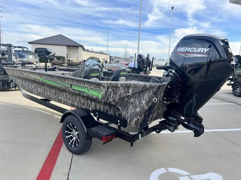 Slide: The Image of 2024 Havoc Boats 1756 FRRSC with Mercury outboard motor on trailer. - 3