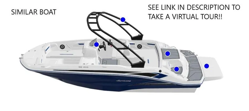 The Image of 2023 Hurricane SUNDECK SPORT 205 I/O boat, side view, virtual tour available. - 0