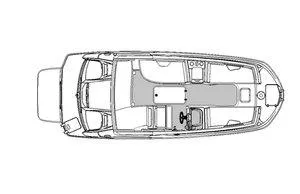 Slide: The Image of Top view layout of 2023 Hurricane SUNDECK SPORT 205 I/O boat. - 2