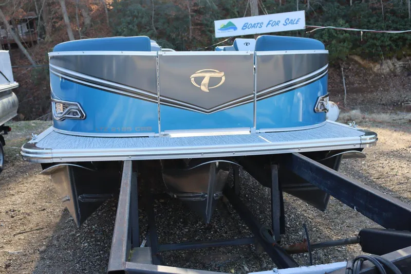 Slide: The Image of 2023 Tahoe Pontoon LT - 21' boat for sale on a trailer. - 15